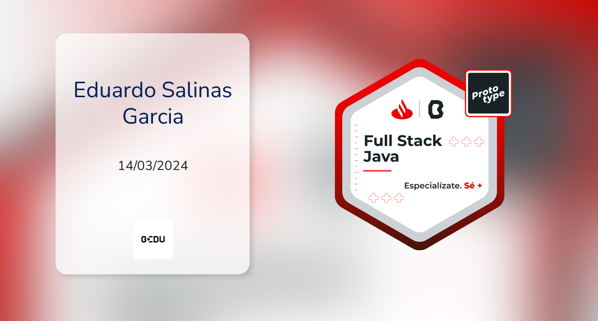 Prototype Day - Fullstack Developer Java - Santander + BEDU 2023-2024 ...