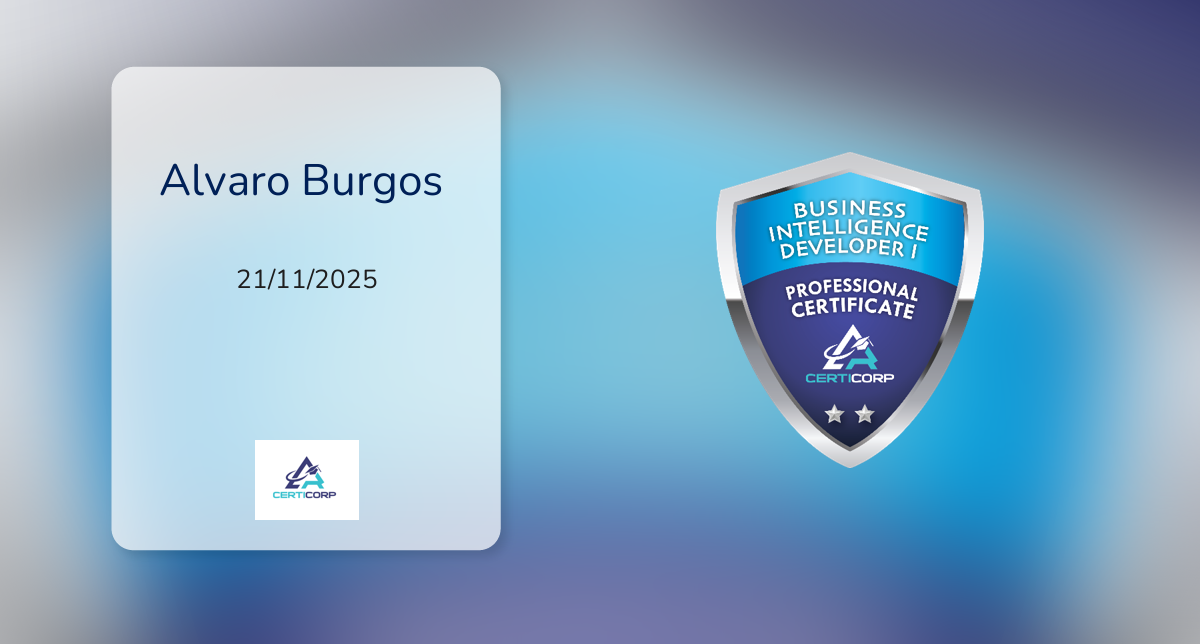 Mb Certification Ruta Business Intelligence Developer I Professional Certification was issued ...