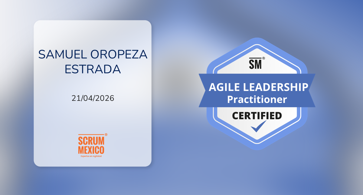Mb Certification Ruta Agile Leadership Practitioner Certified fue emitido por SCRUM MEXICO® a ...
