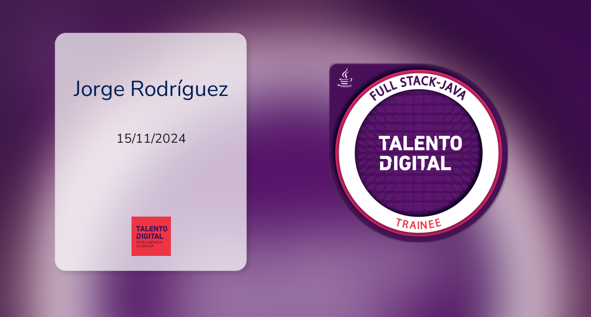 BOOTCAMP DESARROLLO DE APLICACIONES FULL STACK JAVA TRAINEE fue emitido ...