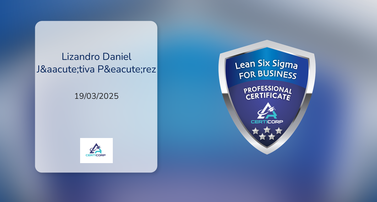 Mb Certification Ruta Lean Six Sigma For Business Professional Certification was issued by CR ...