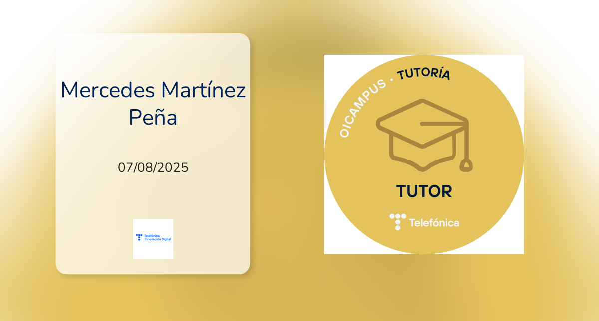 Mb Certification Ruta Programa TUTORIA - Tutor Industrial fue emitido por Telefónica Open ...